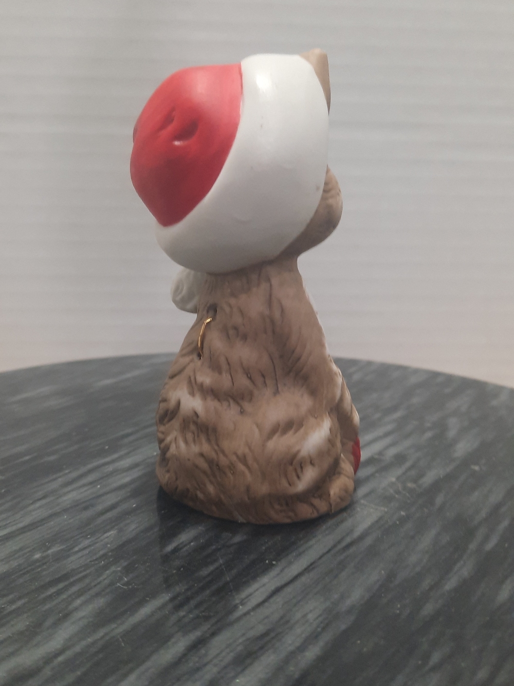 Cute Ceramic Cat Bell In Red Santa Hat - Picture 3 of 5